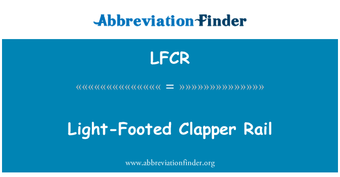 LFCR: Light-Footed tarškutis geležinkelių