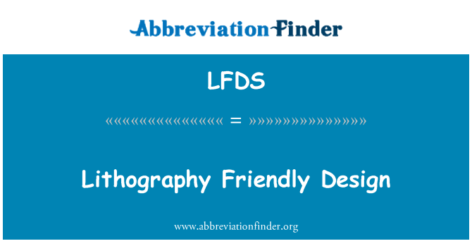 LFDS: Litografi venligt Design