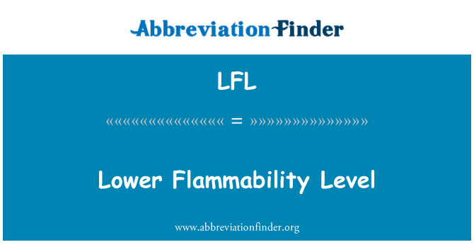 LFL: Nivel inferior de inflamabilidad