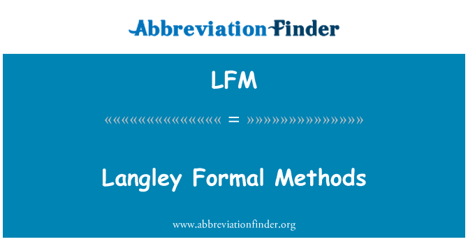 LFM: Metòd fòmèl Langley