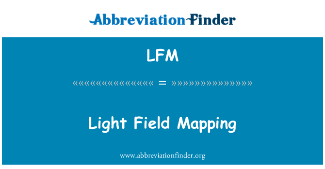 LFM: Light Field Mapping