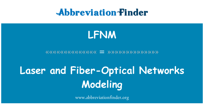 LFNM: Lézer és Fiber-optikai hálózatok modellezése