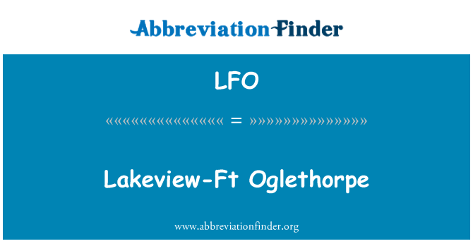 LFO: Lakeview-Ft Oglethorpe