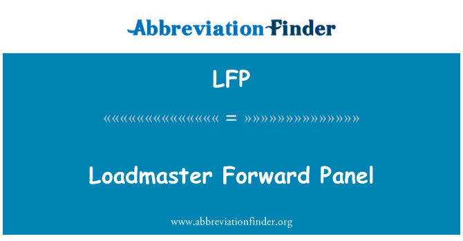 LFP: Panel quddiem loadmaster