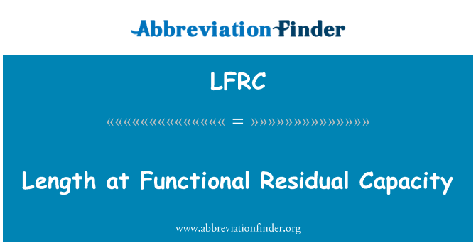 LFRC: אורך בתפוסה שיורית פונקציונלי
