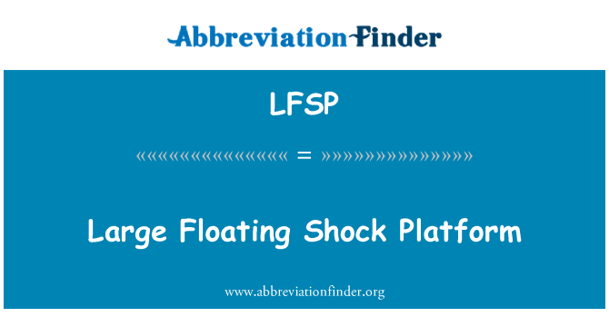 LFSP: Groot drijvend Platform van de schok