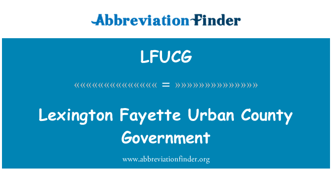 LFUCG: Lexington Fayette County hallituksen