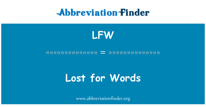 LFW: Perdu pour des mots