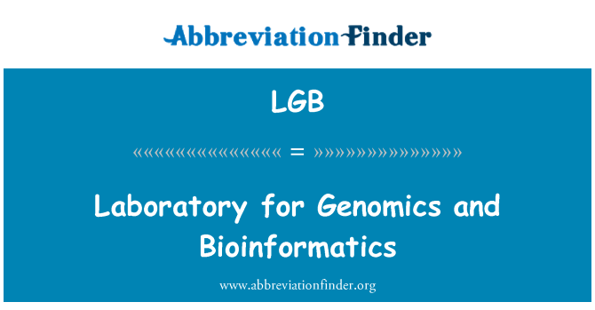 LGB: Laboratorio di genomica e bioinformatica