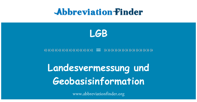 LGB: Landesvermessung und Geobasisinformation