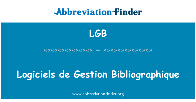 LGB: Bibliographique Logiciels de Gestion