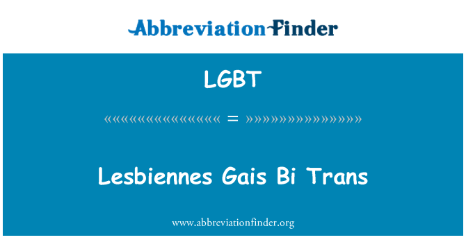 LGBT: Lesbiennes Gais Bi Trans