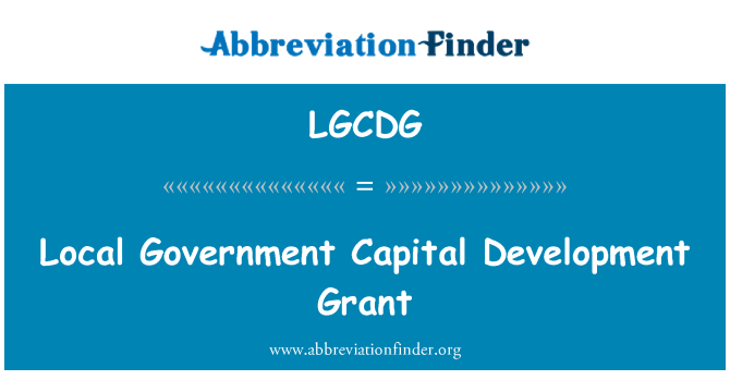 LGCDG: Lokalni razvoj kapitala Grant