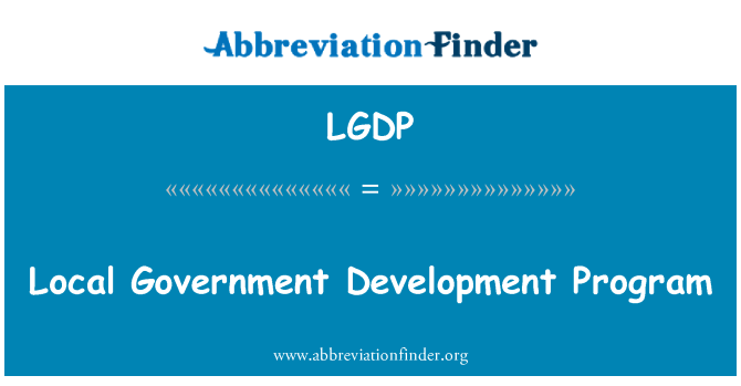 LGDP: 地方自治体開発プログラム