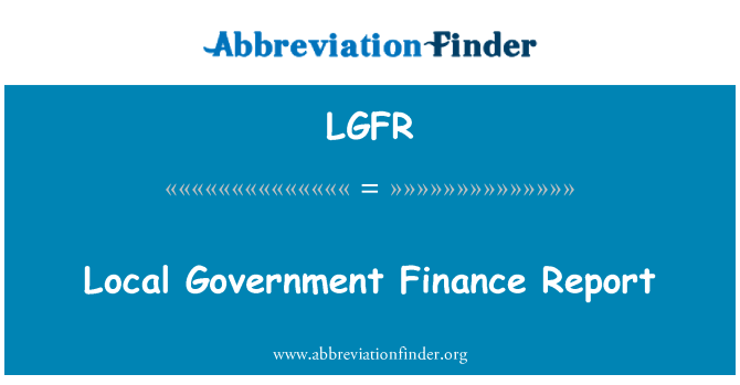 LGFR: Lokalne samouprave financijsko izvješće
