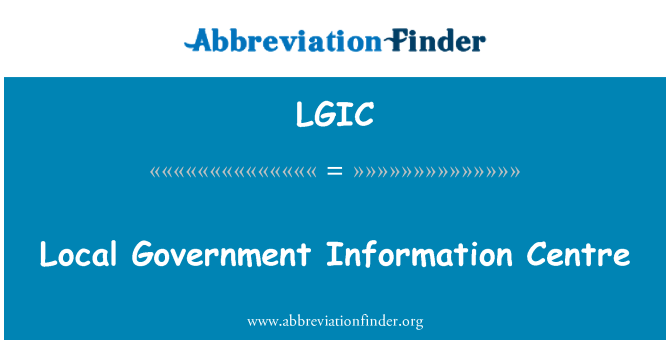 LGIC: Kohaliku omavalitsuse teabekeskus
