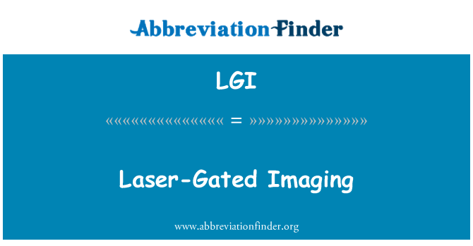 LGI: Làser-tancada que Imaging