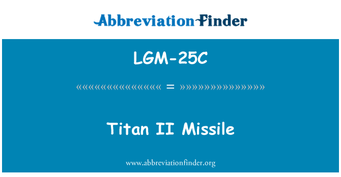 LGM-25C: Titan II rachete