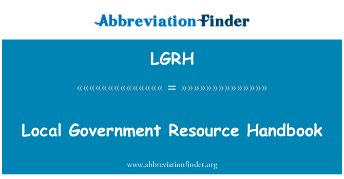 LGRH: Önkormányzat forrás kézikönyv