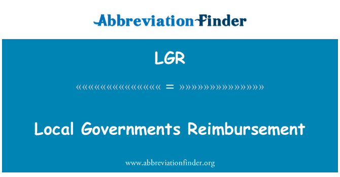 LGR: Rimborso dei governi locali