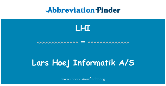 LHI: Lars Hoej Informatik A/S