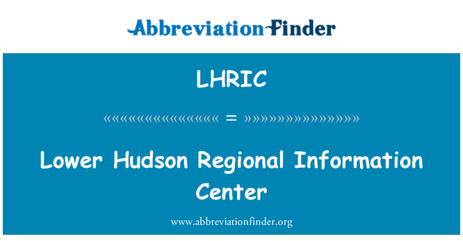 LHRIC: Isk / Hudson rejyon sant enfòmasyon