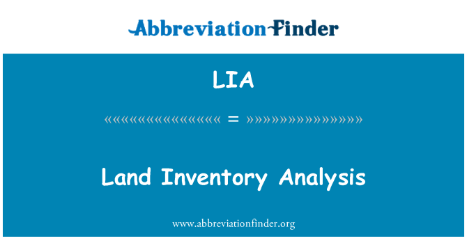 LIA: Land Lageranalyse