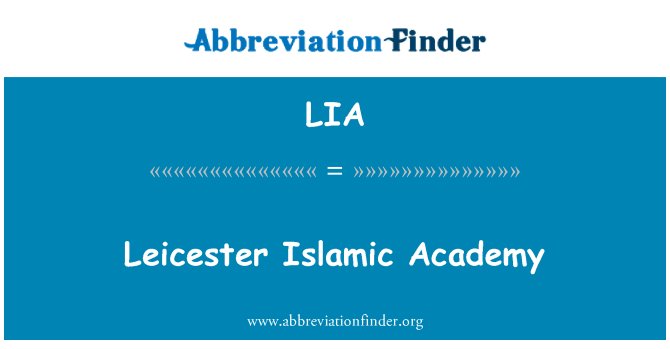 LIA: Leicester Islamska akademije