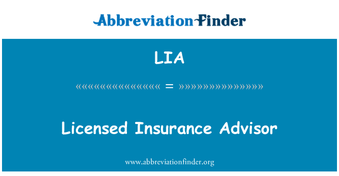 LIA: Conseiller en assurances agréé