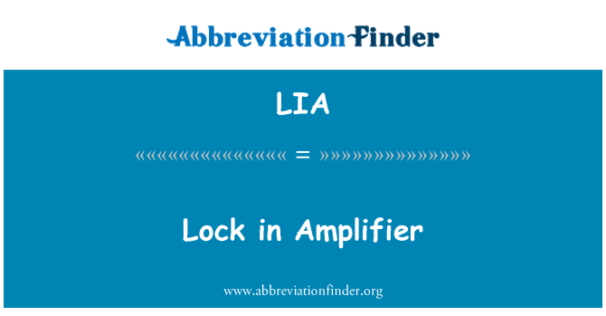 LIA: Lock in Amplifier