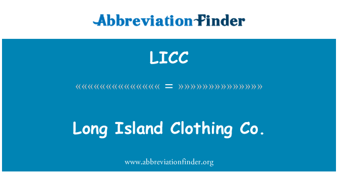 LICC: Long Island tøj Co.