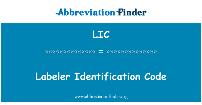 LIC: Labeler identifikační kód