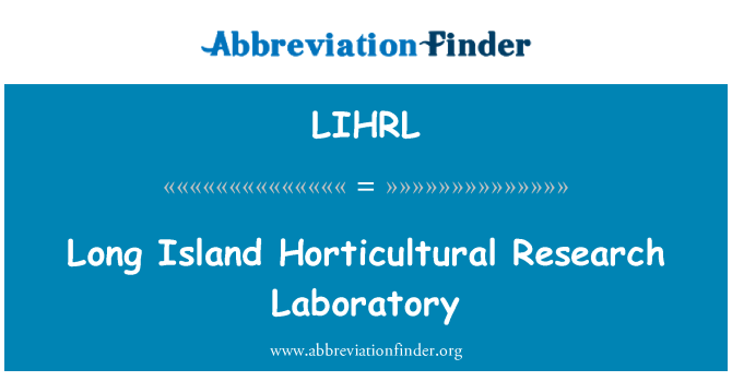 LIHRL: Лонг-Айленді садівництва науково-дослідна лабораторія