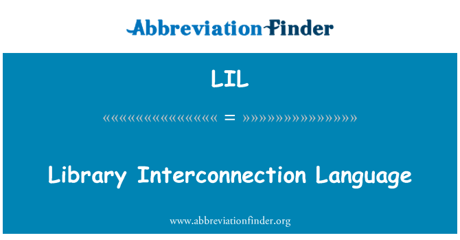 LIL: Lingwa interkonnessjoni tal-librerija