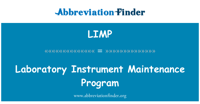 LIMP: Laboratory Instrument Maintenance Program