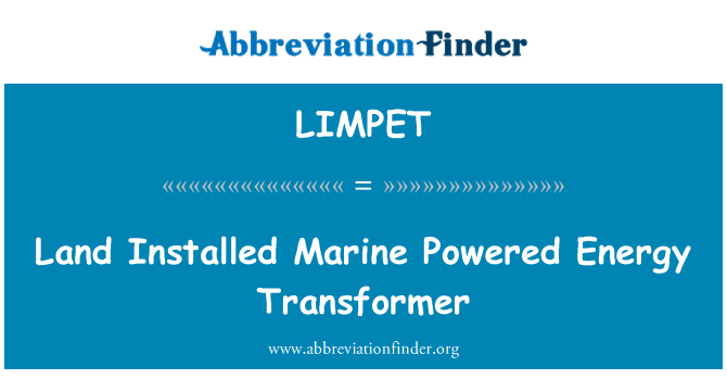 LIMPET: Jord installeret Marine Powered energi Transformer