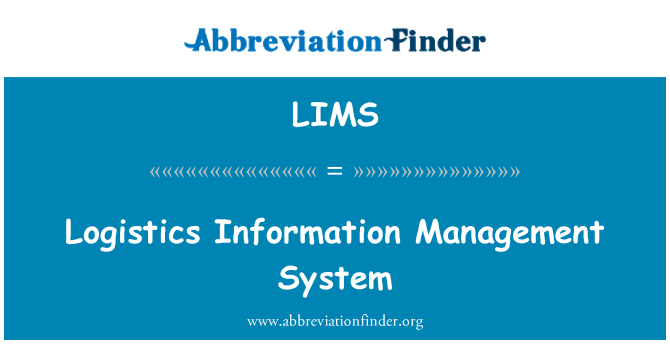 LIMS: System rheoli gwybodaeth logisteg