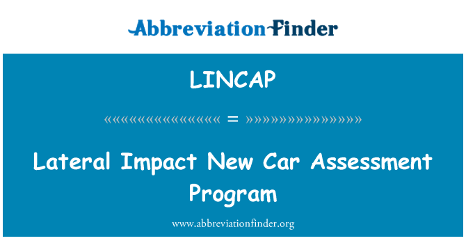 LINCAP: Bočni utjecaj novih automobila procjena Program