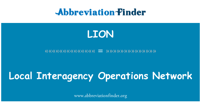 LION: Síť místních agentur operací