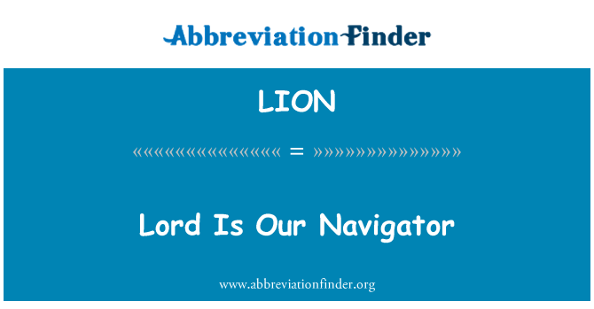 LION: Herren er vår Navigator