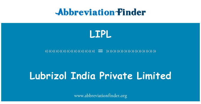 LIPL: Lubrizol ' l-Indja privat Limited