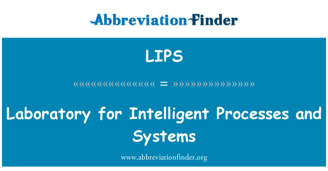 LIPS: Laboratory for Intelligent Processes and Systems
