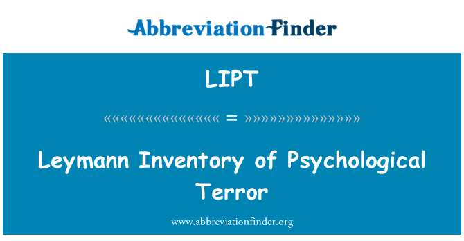 LIPT: Inventari Leymann de Terror psicològic