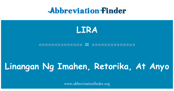 LIRA: Linangan 吳 Imahen,Retorika,在一個