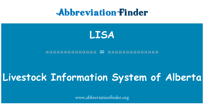 LISA: Boskap informationssystem i Alberta