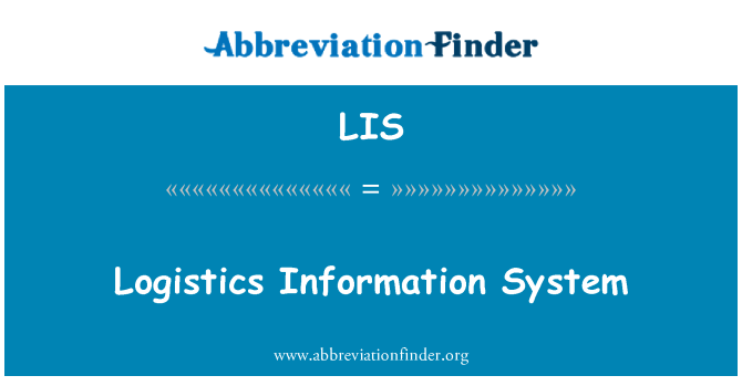 LIS: Logistics Information System