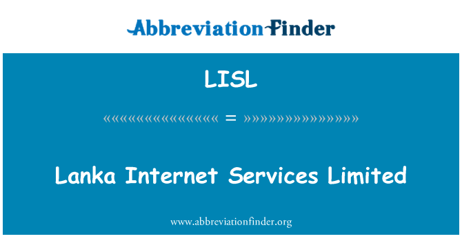 LISL: Lanka Internet Hizmetleri Limited Şirketi
