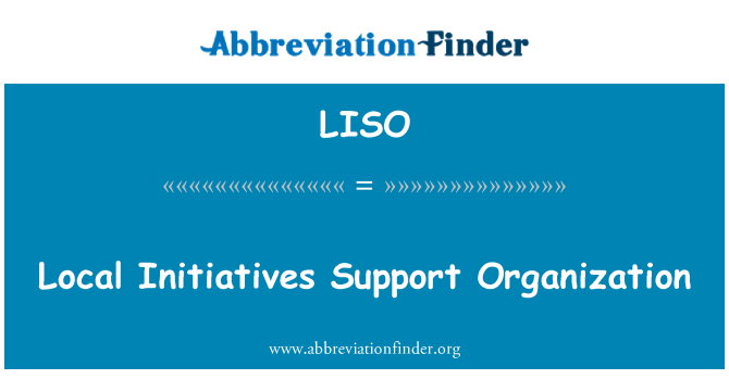 LISO: Local Initiatives Support Organization