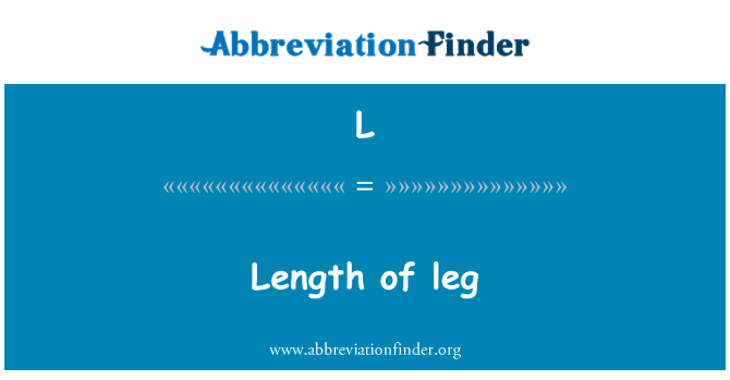 L: Дължина на крака