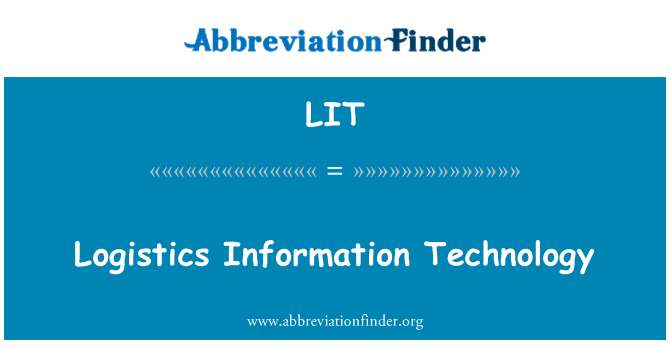 LIT: เทคโนโลยีสารสนเทศโลจิสติกส์